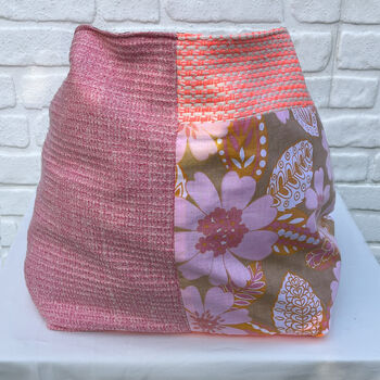 Vintage Ikea Bag 60s Pink Florals And Gold Lining, 3 of 6