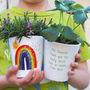 Rainbow Personalised Teacher Plant Pot Gift, thumbnail 1 of 3