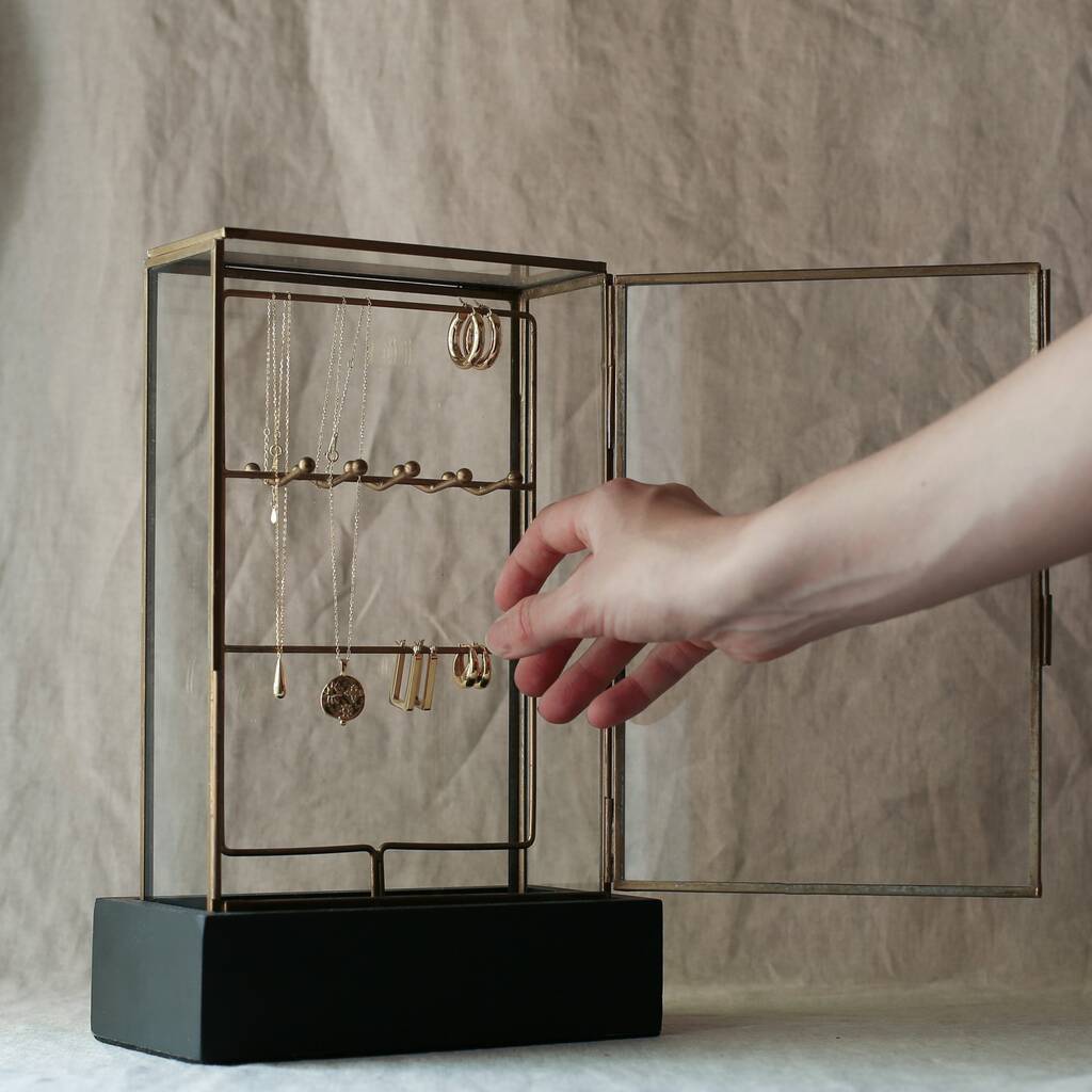 Large Glass Jewellery Display By Oba Home