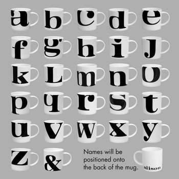 Repeat Repeat Personalised Alphabet Intial Mug, 2 of 7