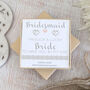 Heart Wedding Earrings – Bridesmaid, I'm Such A Lucky Bride, thumbnail 1 of 3