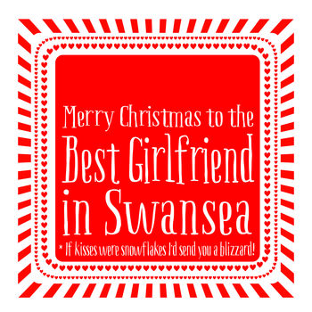 Personalised Best Girlfriend Christmas Card, 2 of 2