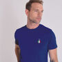 Ski Italia Blue Organic Snowsport T Shirt, thumbnail 4 of 7