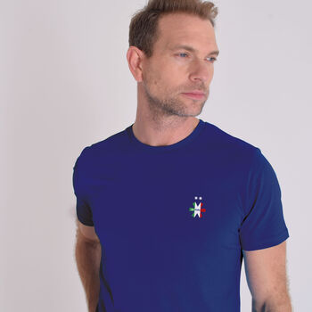 Ski Italia Blue Organic Snowsport T Shirt, 4 of 7