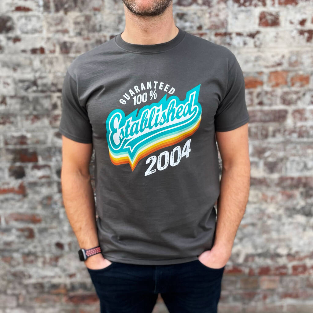 'Established 2004' 18th Birthday Gift T Shirt By Good Time Gifts ...
