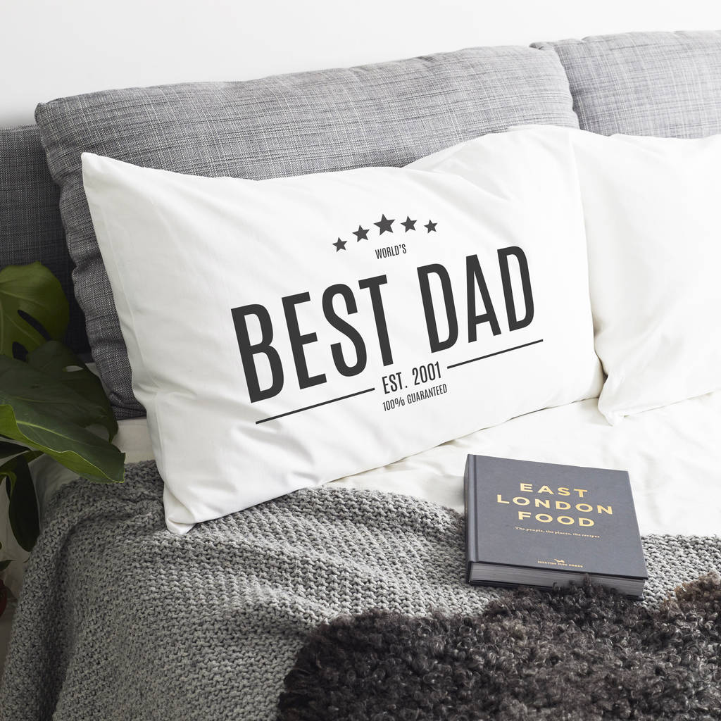 Personalised 'Best Dad' Pillow Case By A Piece Of | notonthehighstreet.com