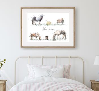 Personalised Children's Pony Name Print, 2 of 4