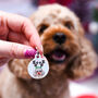 Personalised Reindeer Dog Fun Christmas Tag, thumbnail 1 of 12