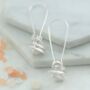 Rose Gold Plated Silver Square Wire Knot Earrings, thumbnail 4 of 6