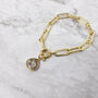 18ct Gold Plated Calcite April Birthstone Bracelet, thumbnail 1 of 3