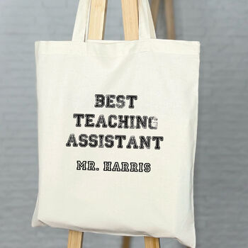 Varsity Best Teacher Personalised Tote Bag, 4 of 9