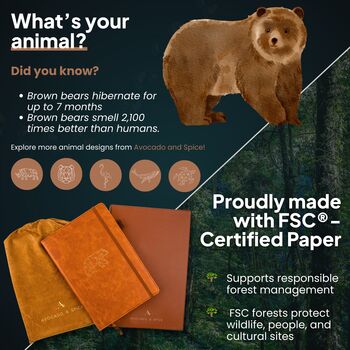Brown Bear A5 Journal With Strap, Bookmark And Pen Holder, 7 of 7