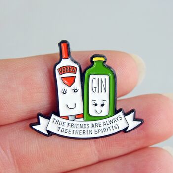 'Together In Spirits' Pin Badge Gift For Friend, 5 of 5