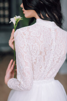 Long Sleeved Black Lace Top, 9 of 12