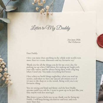 A Letter To My Daddy Personalised Keepsake From A Child, 4 of 12