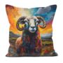 Black Faced Sheep Hand Made Poly Linen Cushions, thumbnail 3 of 9