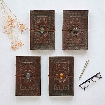 Indra Xl Semi Precious Stone Leather Journal, 2 of 12
