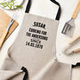 Personalised Cooking Since Linen Apron, thumbnail 1 of 5