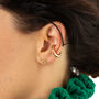 Snake Stud Earrings With Green Eyes, thumbnail 1 of 4