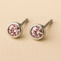 Sterling Silver June Alexandrite Birthstone Stud Earrings, thumbnail 1 of 4