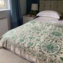 Authentic Suzani Hand Embroidered Bedspread, thumbnail 2 of 2