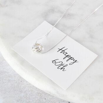 60th Birthday Circles Ring Necklace, 3 of 9