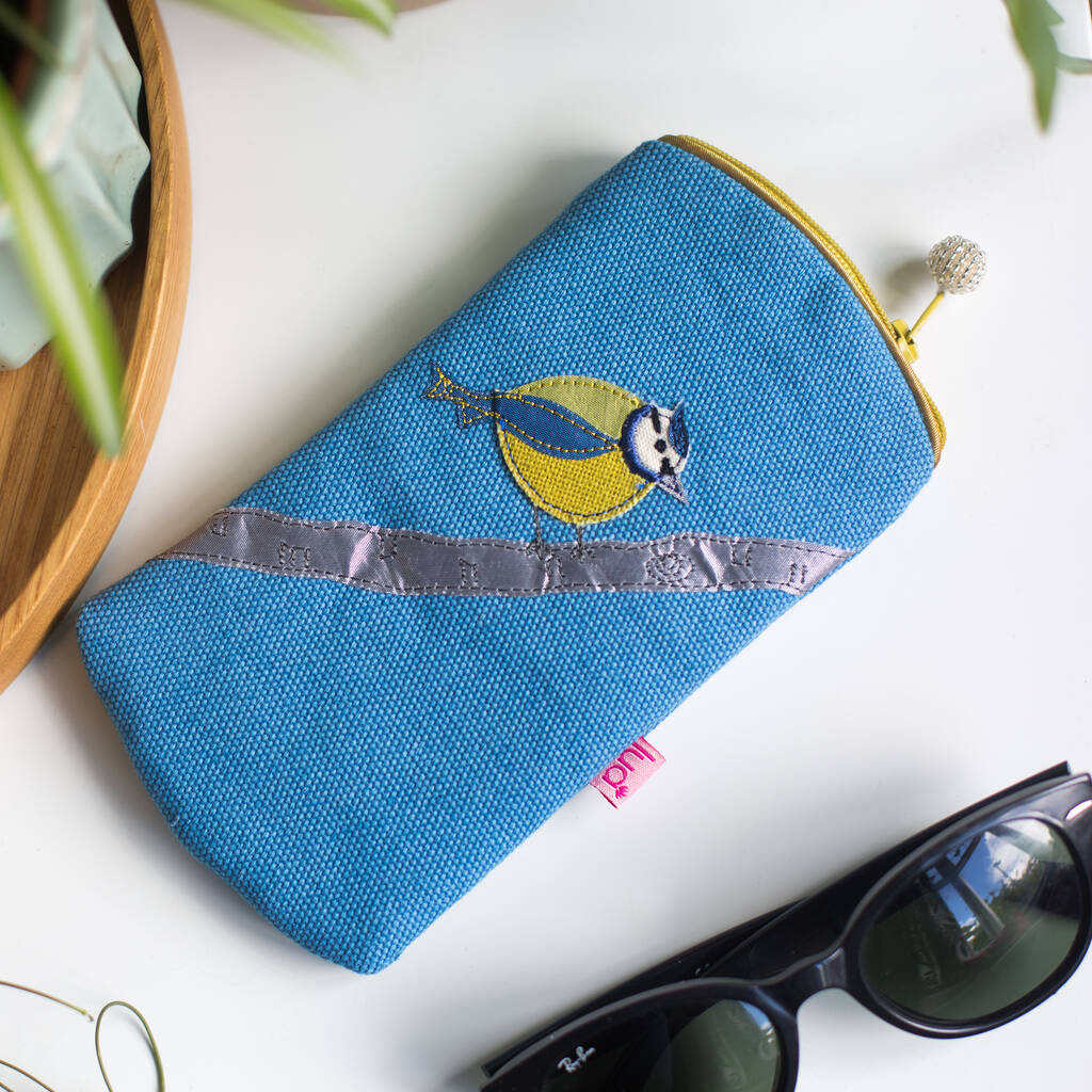 Blue Tit Glasses Case By Home & Glory