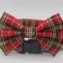 Red And Gold Tartan Dog Bow Tie, thumbnail 5 of 12