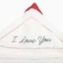 Love Letter Embroidered Boucle Cushion, thumbnail 4 of 4