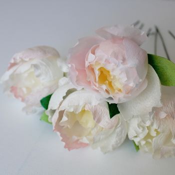 Ivory Paper Peony Bouquet, 2 of 4