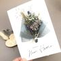 New Home Dried Flower Bouquet Card, thumbnail 1 of 7