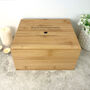 Personalised Bamboo Urn For Cremation Ashes Name And Icon Design, thumbnail 4 of 12