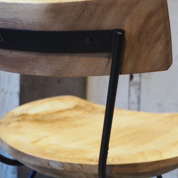 Industrial Wood Bistro Chair, 3 of 4
