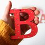 Red Initial Hanging Christmas Decoration, thumbnail 2 of 8