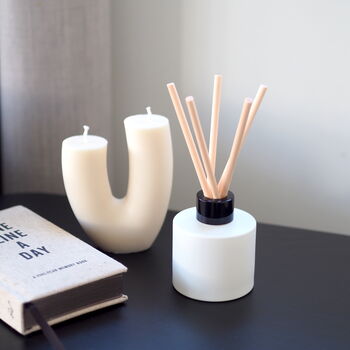Matt White Diffuser Bottle And Reed Set, 5 of 9