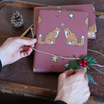 Woodland Fox Christmas Wrapping Paper, 3 of 5