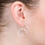 Spiral Silver Statement Earrings, thumbnail 1 of 4
