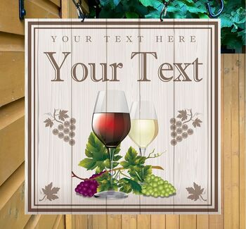 Wine Bar Personalised Pub Sign/Bar Sign/Man Cave, 7 of 8
