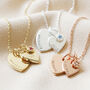Personalised 60th Birthday Heart Birthstone Necklace, thumbnail 2 of 12
