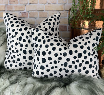 Dalmatian Print Velvet Cushions, 9 of 12