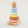 Personalised Rainbow Wooden Stacker Toy 12m+, thumbnail 1 of 4