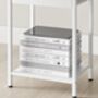 Side Table Fabric Drawer End Table Storage Shelf, thumbnail 6 of 8