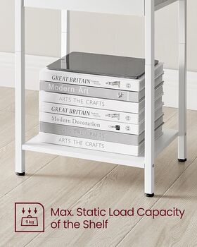 Side Table Fabric Drawer End Table Storage Shelf, 6 of 8