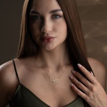 Personalised Stethoscope Name And Birthstone Necklace, 4 of 10