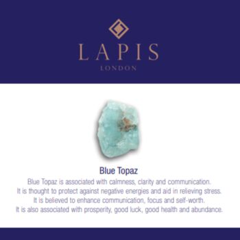 The Faceted Square Blue Topaz Gemstone Hoop Earrings, 4 of 6