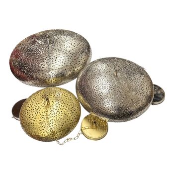 Hand Perforated Moroccan Brass Pendant Lamp | Artisanal Made, 12 of 12
