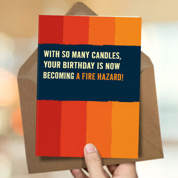 Funny Birthday Card ‘Fire Hazard’, 3 of 4