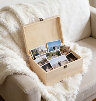 Personalised Lavender Large Wooden Memory Box, 3 of 3