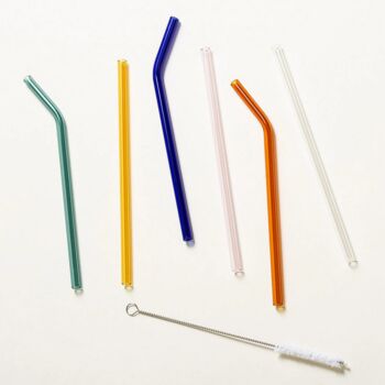 Six Reusable Glass Straws, 3 of 3
