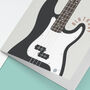 Bass Guitar Birthday Card | Fender P Bass Card, thumbnail 4 of 6